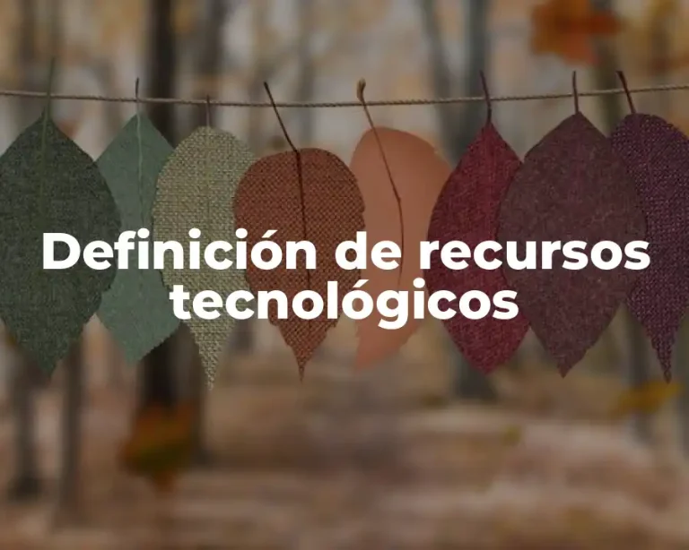 Definición de recursos tecnológicos