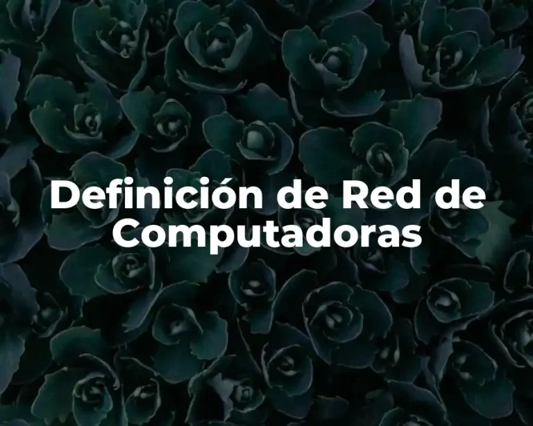 Definición de Red de Computadoras