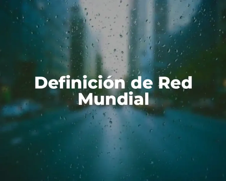 Definición de Red Mundial