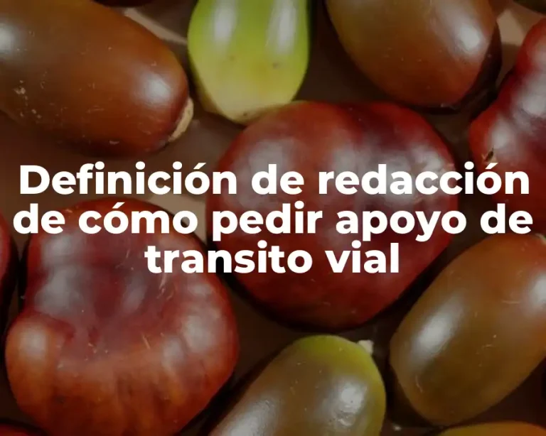 Definición de redacción de cómo pedir apoyo de transito vial