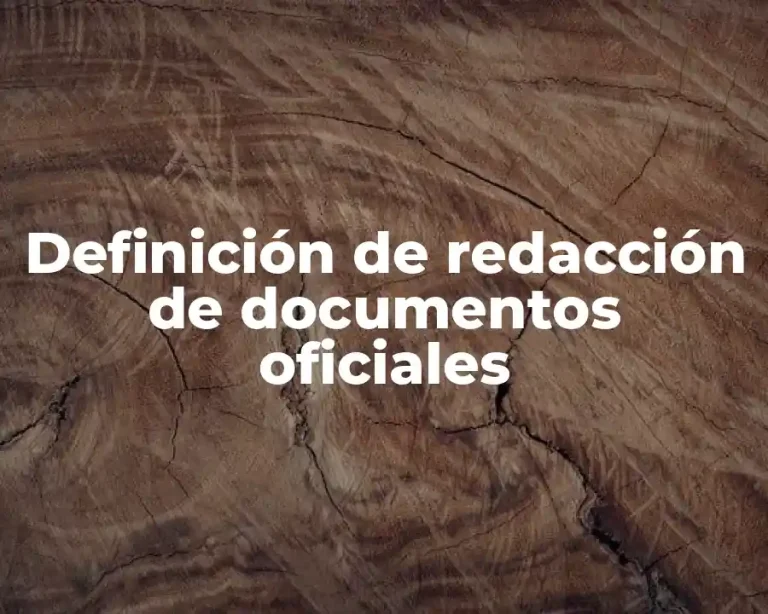 Definición de redacción de documentos oficiales