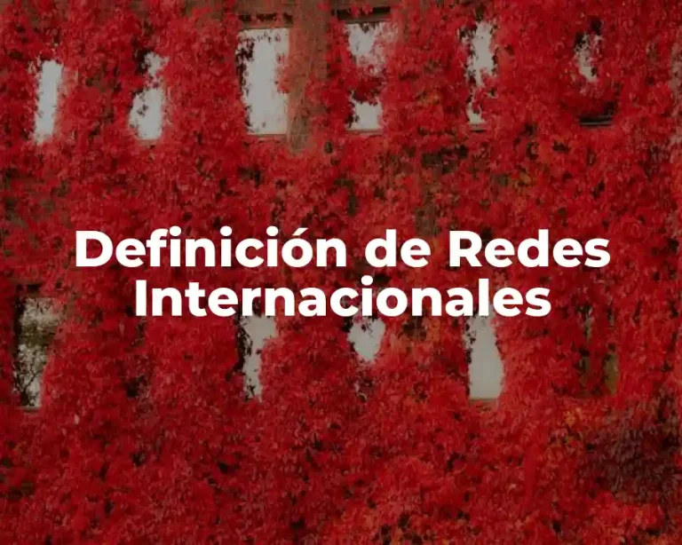 Definición de Redes Internacionales