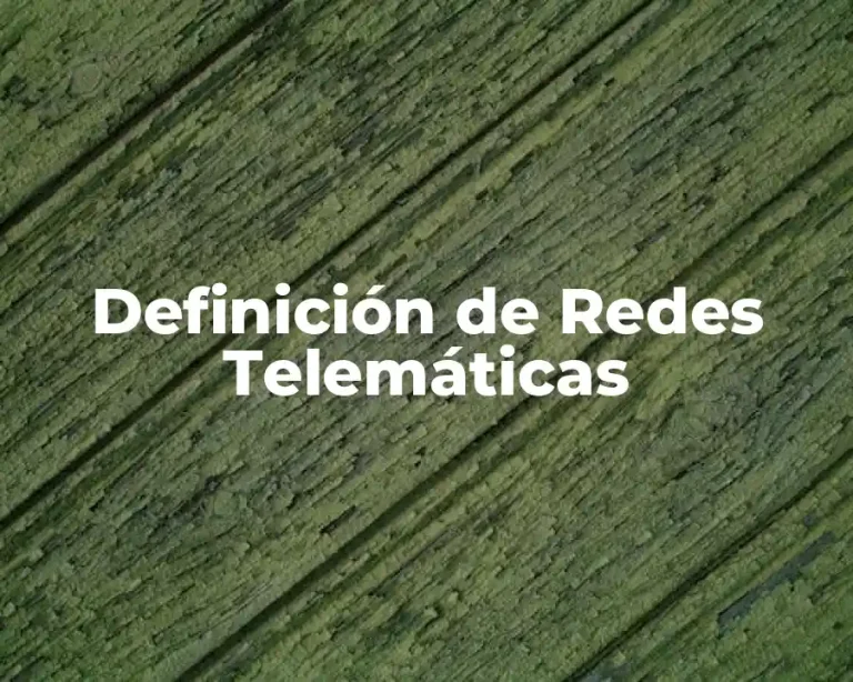 Definición de Redes Telemáticas