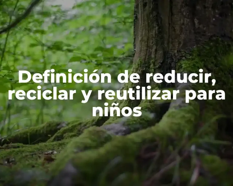 Definición de reducir, reciclar y reutilizar para niños