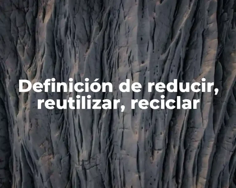 Definición de reducir, reutilizar, reciclar