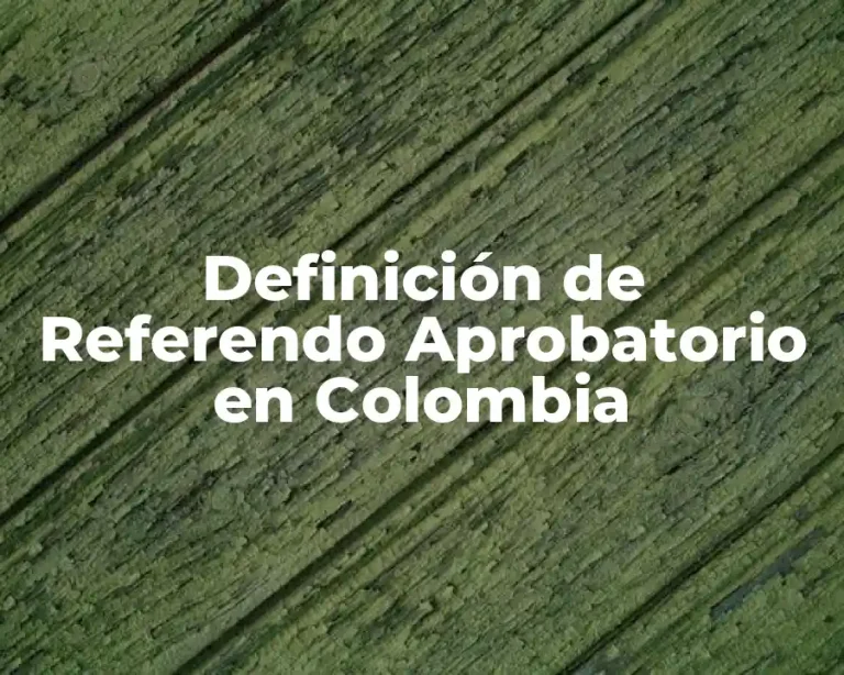 Definición de Referendo Aprobatorio en Colombia