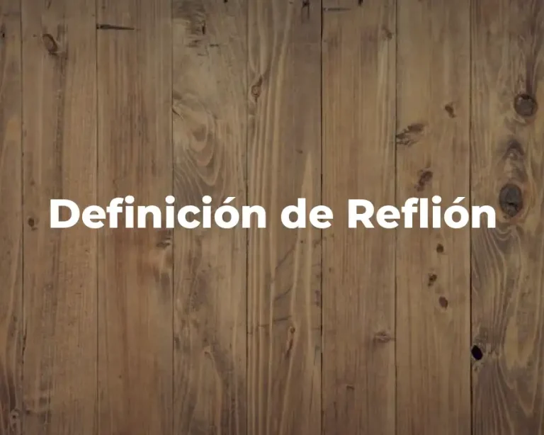 Definición de Reflión
