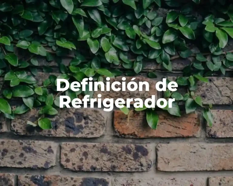 Definición de Refrigerador