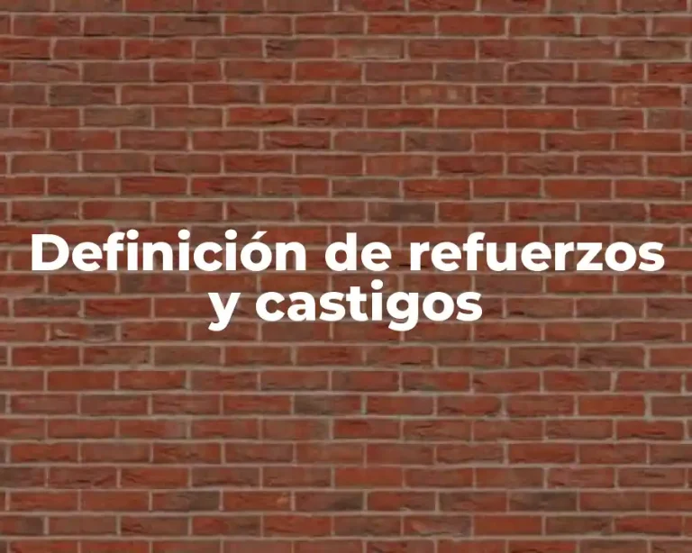 Definición de refuerzos y castigos