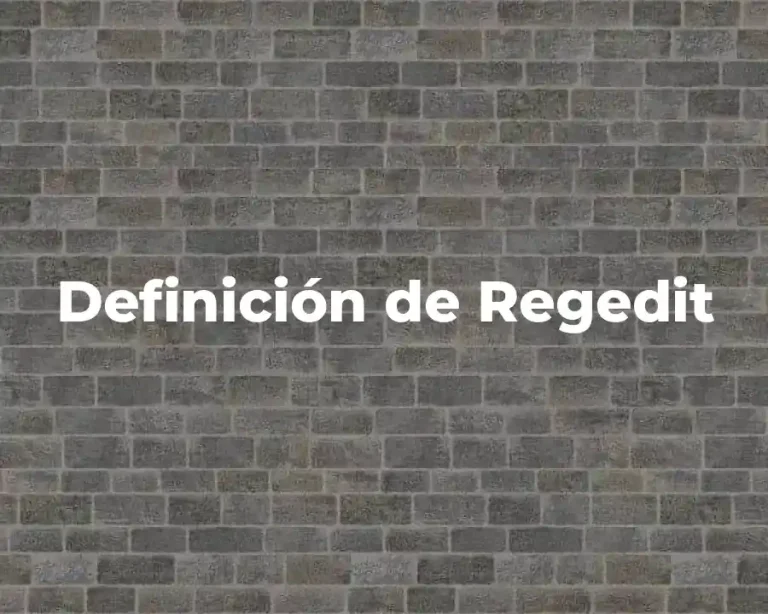 Definición de Regedit