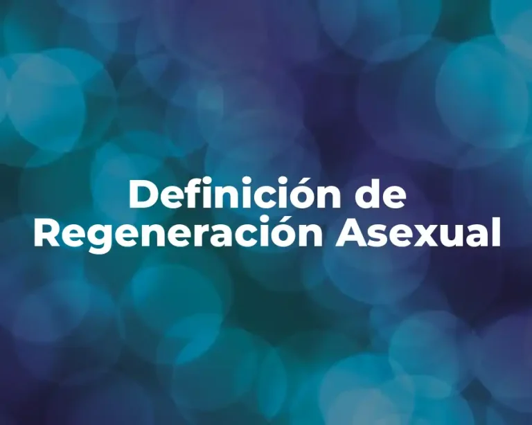 Definición de Regeneración Asexual