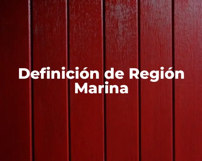 Definición de Región Marina