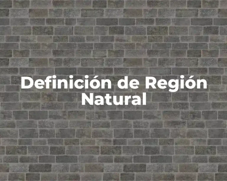 Definición de Región Natural