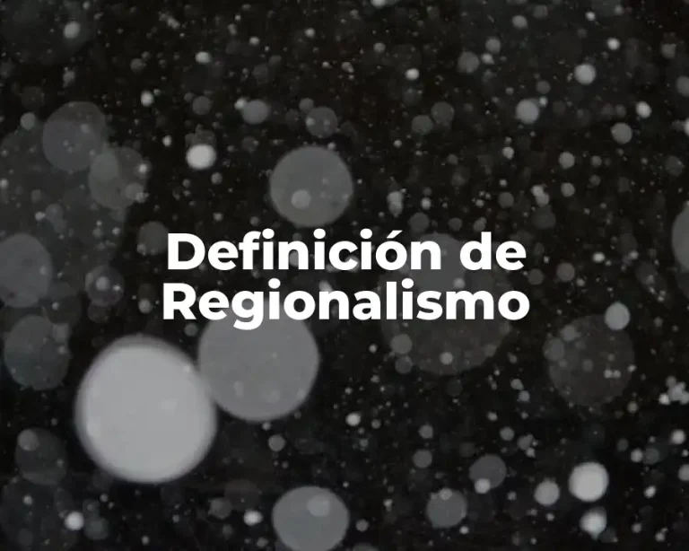Definición de Regionalismo