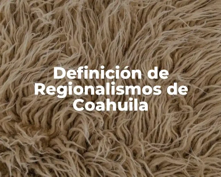 Definición de Regionalismos de Coahuila