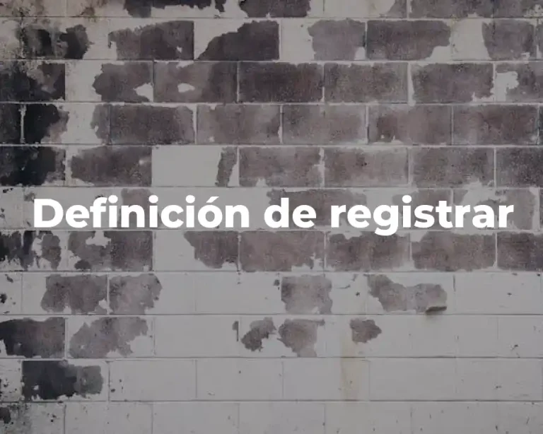 Definición de registrar