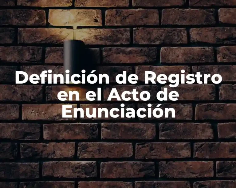 Definición de Registro en el Acto de Enunciación