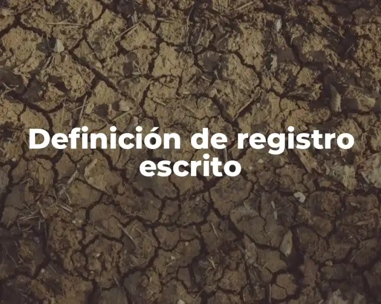 Definición de registro escrito
