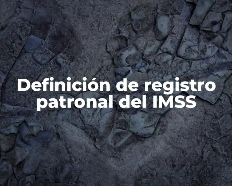 Definición de registro patronal del IMSS