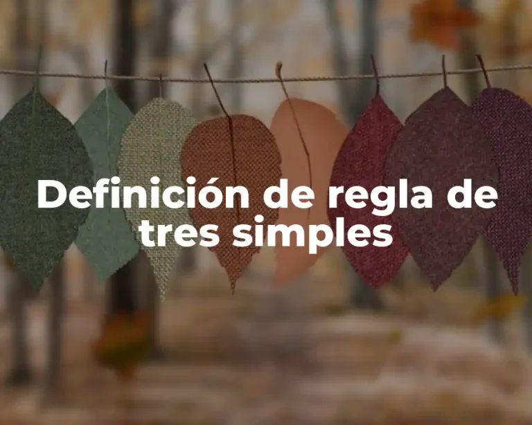 Definición de regla de tres simples