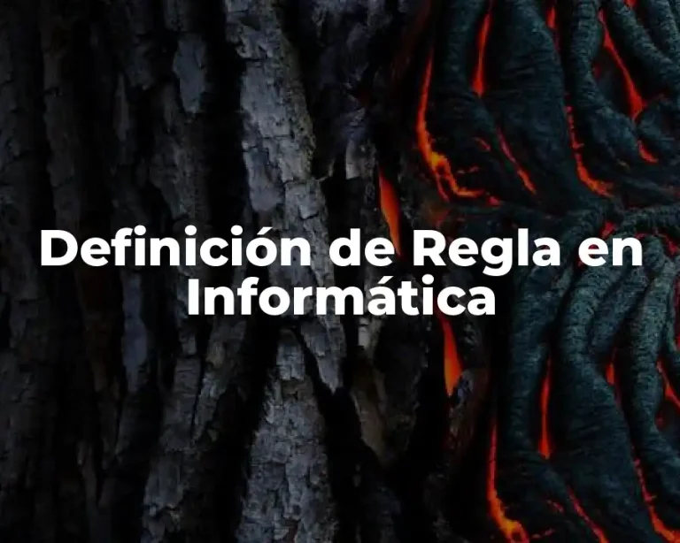 Definición de Regla en Informática