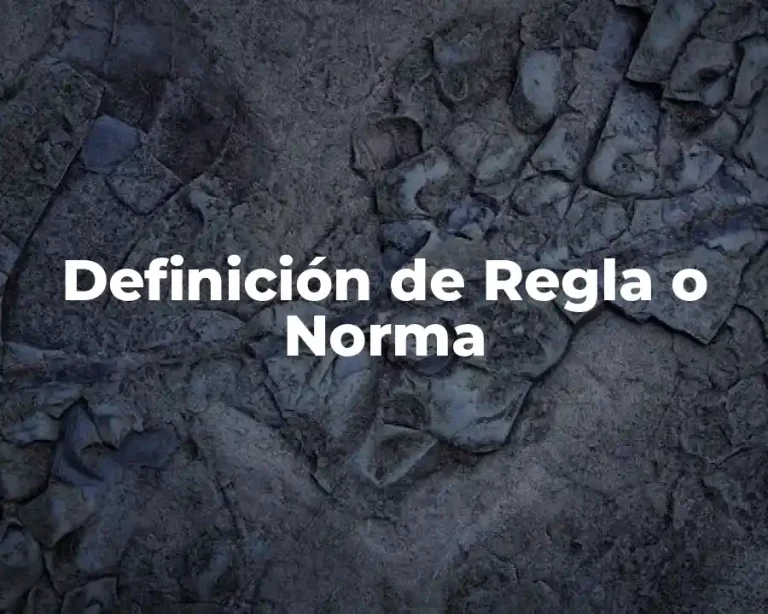 Definición de Regla o Norma