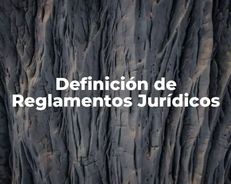 Definición de Reglamentos Jurídicos