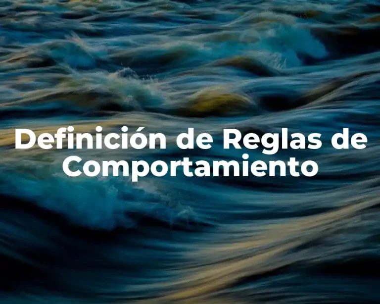 Definición de Reglas de Comportamiento