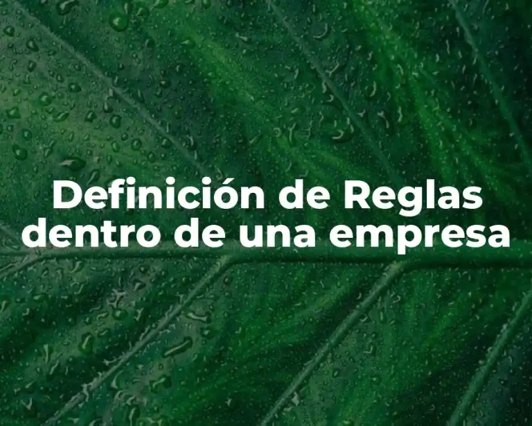 Definición de Reglas dentro de una empresa