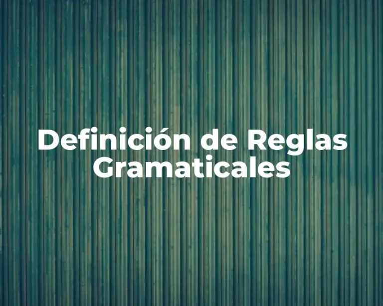 Definición de Reglas Gramaticales