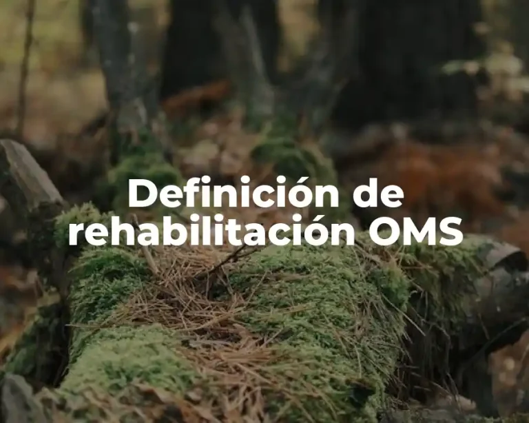 Definición de rehabilitación OMS