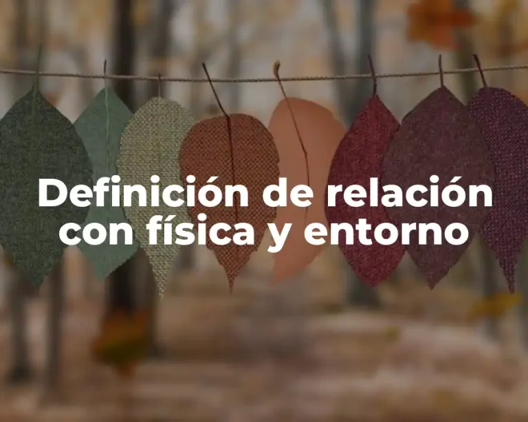 Definición de relación con física y entorno