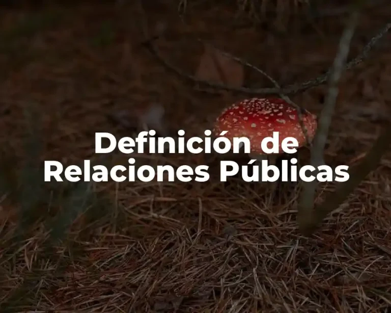 Definición de Relaciones Públicas