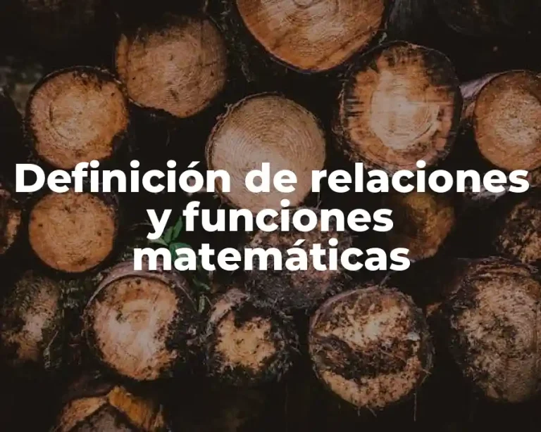 Definición de relaciones y funciones matemáticas
