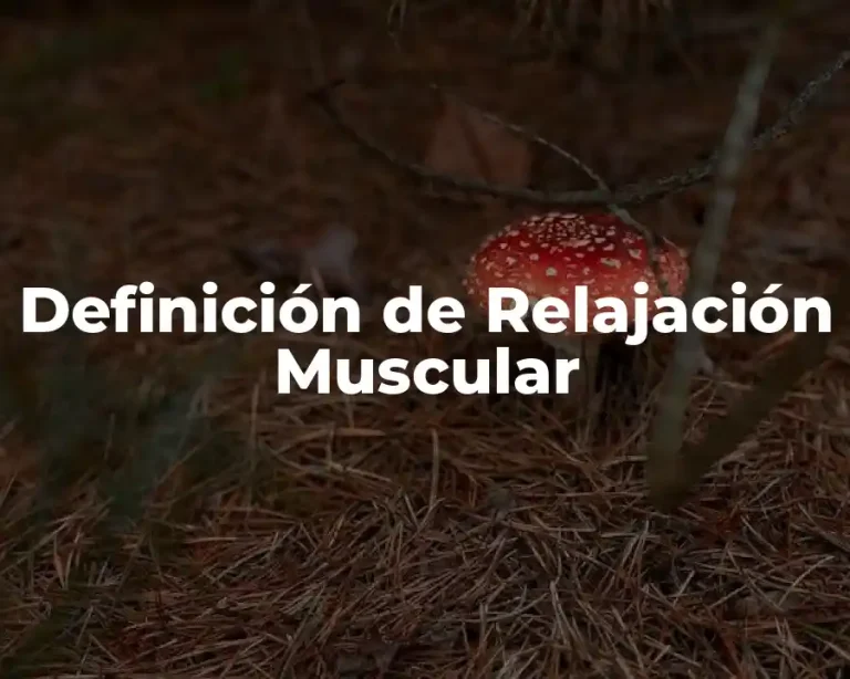 Definición de Relajación Muscular