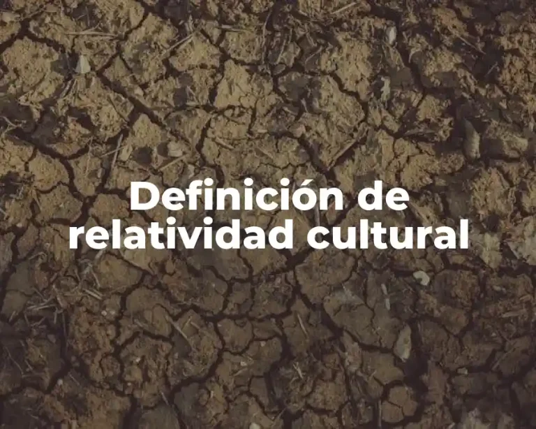 Definición de relatividad cultural