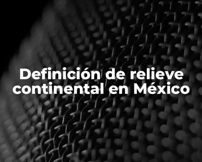 Definición de relieve continental en México