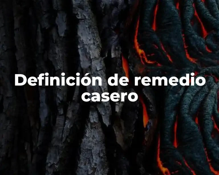 Definición de remedio casero