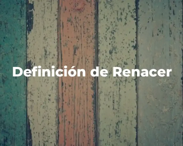 Definición de Renacer
