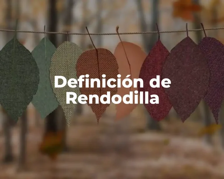 Definición de Rendodilla