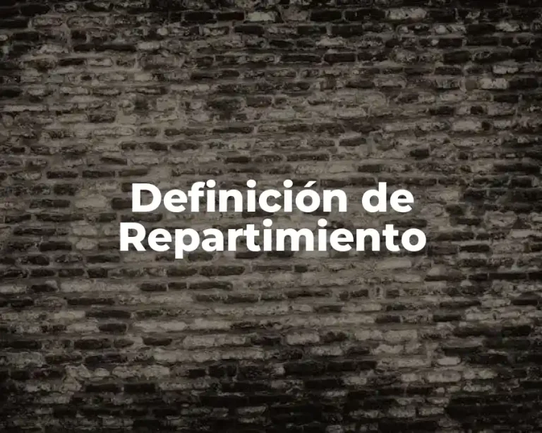 Definición de Repartimiento