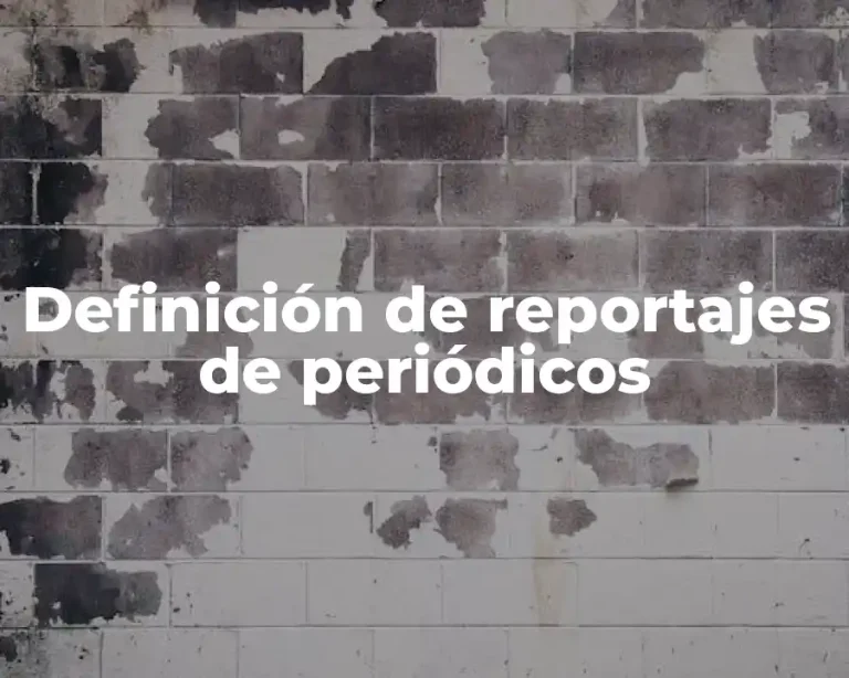 Definición de reportajes de periódicos