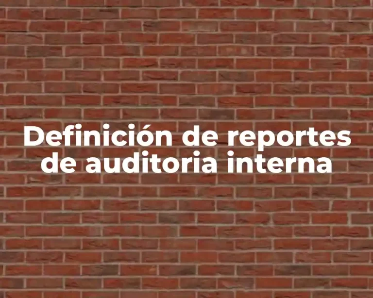 Definición de reportes de auditoria interna