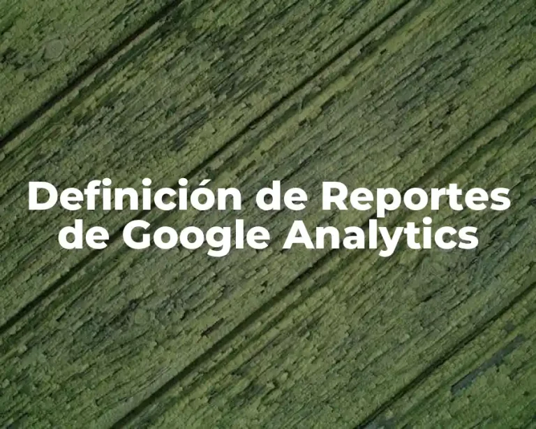 Definición de Reportes de Google Analytics
