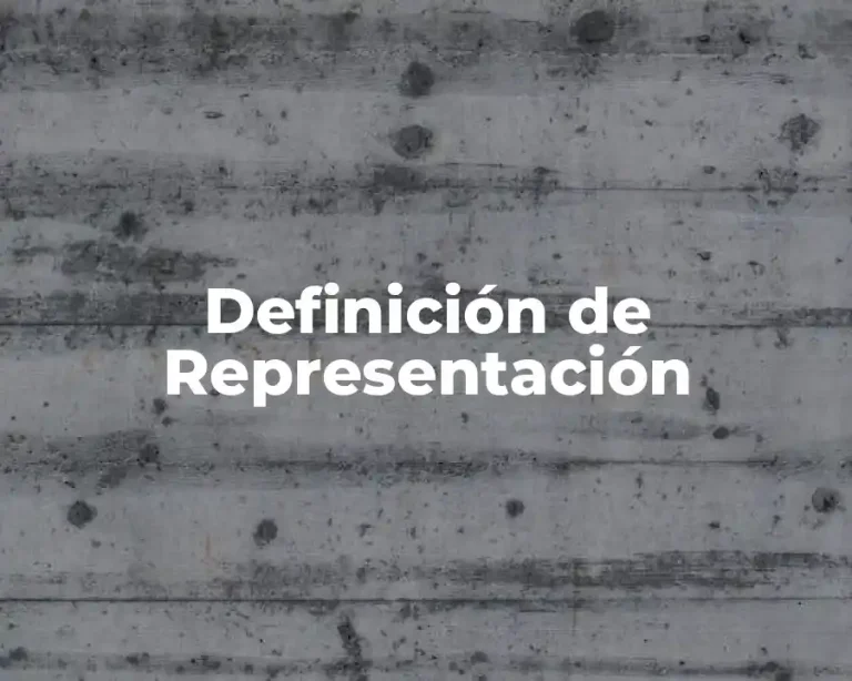 Definición de Representación
