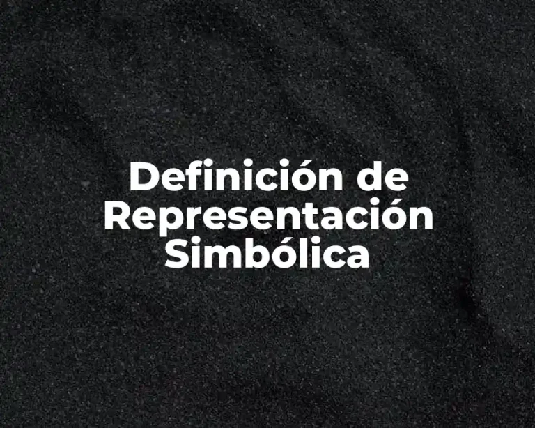 Definición de Representación Simbólica