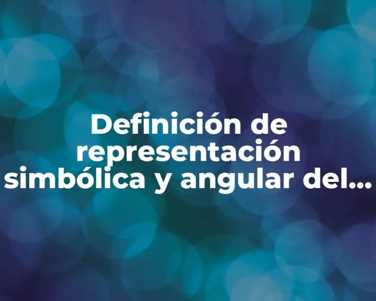 Definición de representación simbólica y angular del entorno
