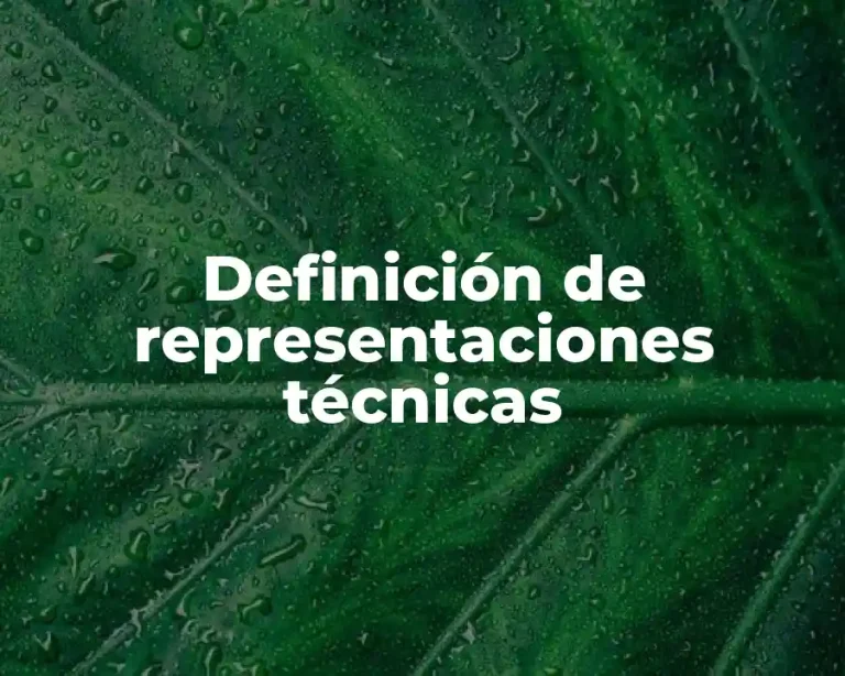 Definición de representaciones técnicas