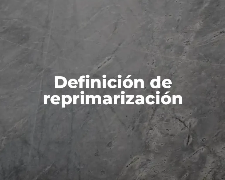 Definición de reprimarización