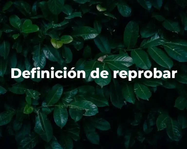 Definición de reprobar